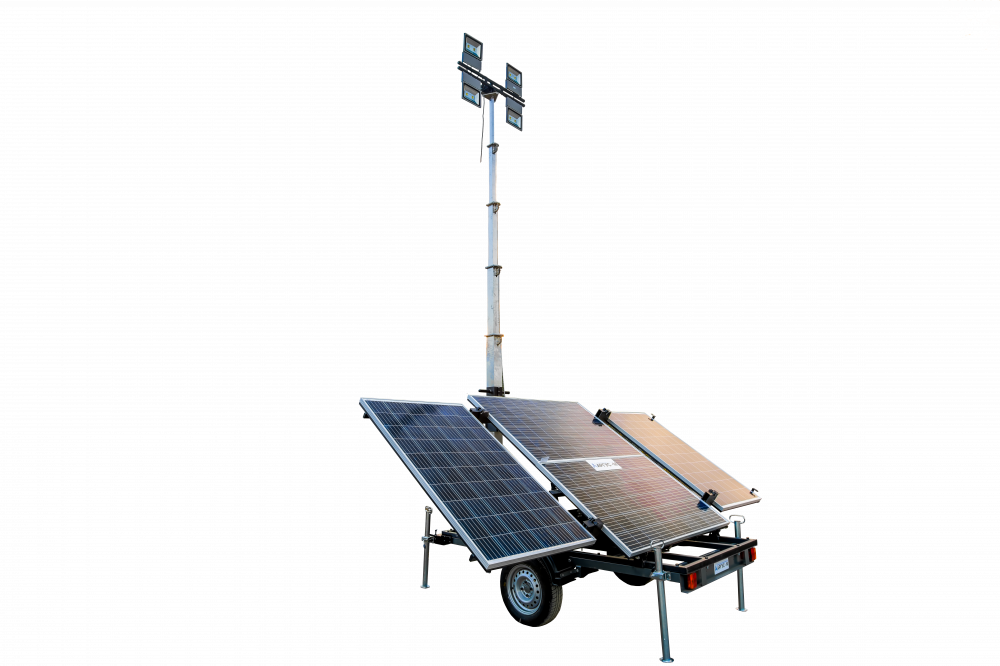 Передвижная осветительная установка «Cолярис» на солнечных батареях ПОУ 9(Л) 4х100 (LED)-СБ