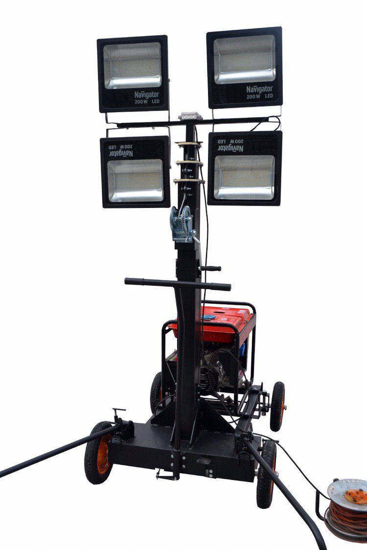 Мобильная осветительная установка МОУ-5,0м(Л)-4х400(МГЛ)-5,0кВт(БГ)