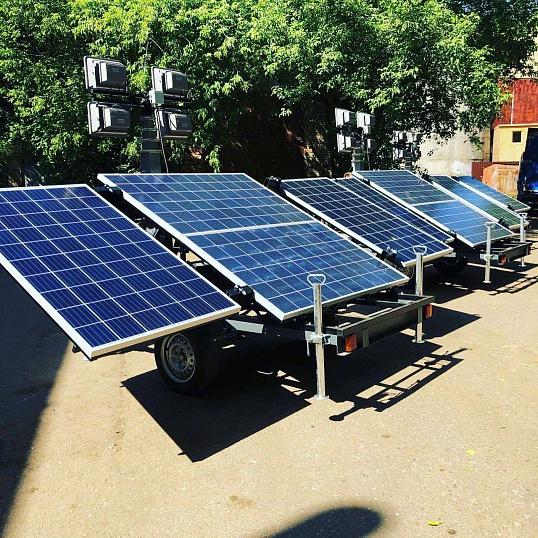 Передвижная осветительная установка «Cолярис» на солнечных батареях ПОУ 6(Л) 6х50 (LED)-СБ