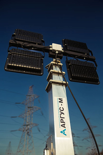 Мачта 9 метров переносная  с лебедкой на треноге без прожекторов ПМО(ПМТ) - 9 (Л)