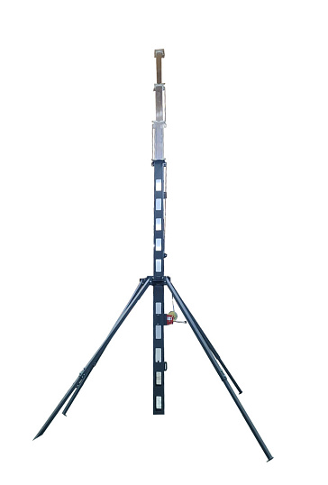 Мачта 10 метров переносная  с лебедкой на треноге без прожекторов ПМО(ПМТ) - 10 (Л)
