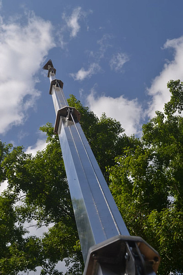 Мачта 7 метров переносная  с лебедкой на треноге без прожекторов ПМО(ПМТ) - 7 (Л)