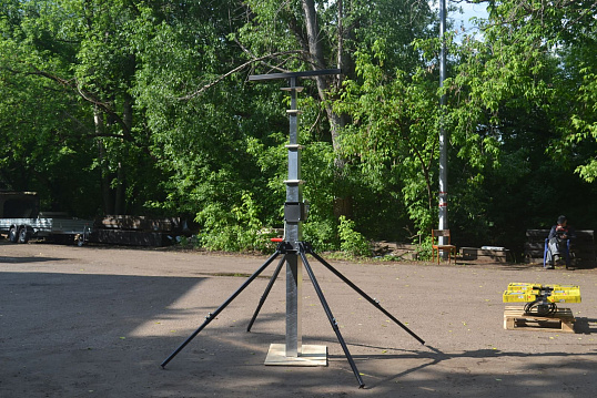 Мачта 7 метров переносная  с лебедкой на треноге без прожекторов ПМО(ПМТ) - 7 (Л)