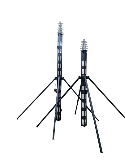 Мачта 10 метров переносная  с лебедкой на треноге без прожекторов ПМО(ПМТ) - 10 (Л)